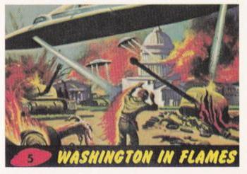 1984 Renata Galasso Mars Attacks Reprint #5 Washington in Flames Front