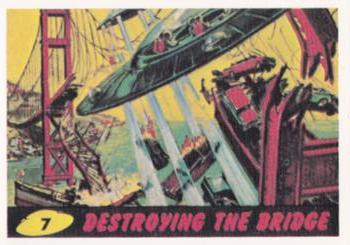1984 Renata Galasso Mars Attacks Reprint #7 Destroying the Bridge Front
