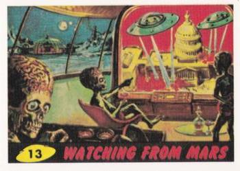 1984 Renata Galasso Mars Attacks Reprint #13 Watching from Mars Front