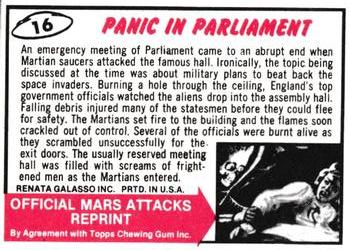 1984 Renata Galasso Mars Attacks Reprint #16 Panic in Parliament Back
