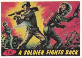 1984 Renata Galasso Mars Attacks Reprint #18 A Soldier Fights Back Front