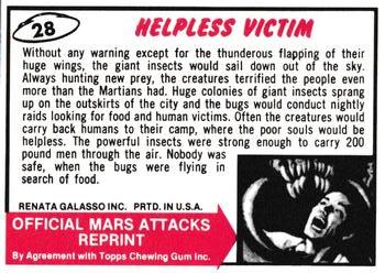 1984 Renata Galasso Mars Attacks Reprint #28 Helpless Victim Back