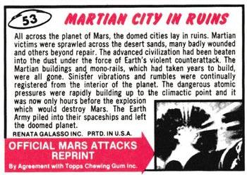 1984 Renata Galasso Mars Attacks Reprint #53 Martian City in Ruins Back
