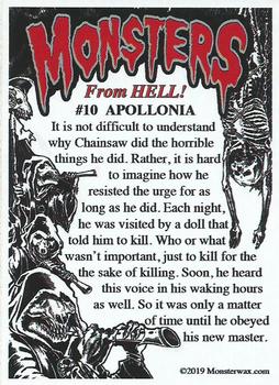 2019 Monsterwax Monsters From Hell #10 Apolonia Back