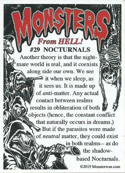 2019 Monsterwax Monsters From Hell #29 Nocturnals Back