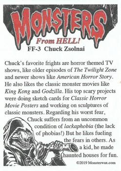 2019 Monsterwax Monsters From Hell - Favorite Fears #FF3 Chuck Zsolnai Back