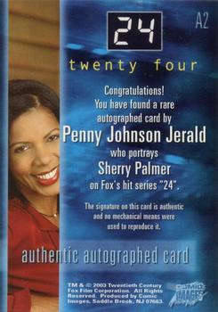 2003 Comic Images 24 Season 1 & 2 - Autographs #A2 Penny Johnson Jerald Back