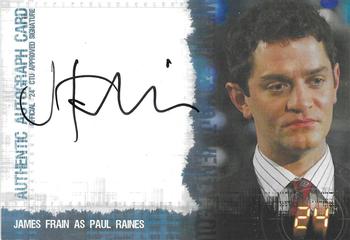2007 ArtBox 24 Season 4 Expansion - Autographs #NNO James Frain Front