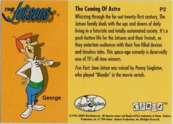 1994 Cardz Hanna-Barbera Classics - Promos #P2 The Coming of Astro Back