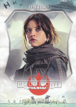 2016 Topps Star Wars Rogue One Series 1 - 9 Card Numbered #1 Jyn Erso Front