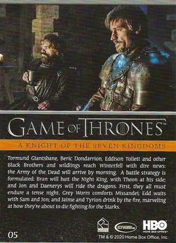 2020 Rittenhouse Game of Thrones Season 8 #05 A Knight of the Seven Kingdoms Back