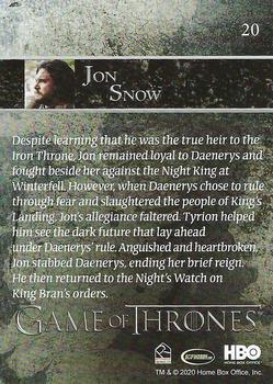 2020 Rittenhouse Game of Thrones Season 8 #20 Jon Snow Back