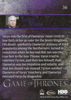 2020 Rittenhouse Game of Thrones Season 8 #36 Lord Varys Back