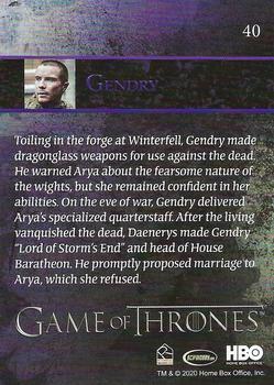 2020 Rittenhouse Game of Thrones Season 8 #40 Gendry Back