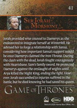 2020 Rittenhouse Game of Thrones Season 8 #41 Ser Jorah Mormont Back