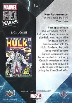 2019 Upper Deck Marvel 80th Anniversary - Color Spike #15 Rick Jones Back