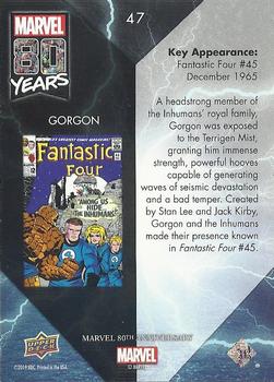2019 Upper Deck Marvel 80th Anniversary - Color Spike #47 Gorgon Back