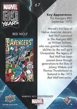 2019 Upper Deck Marvel 80th Anniversary - Color Spike #67 Red Wolf Back