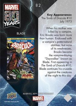 2019 Upper Deck Marvel 80th Anniversary - Color Spike #82 Blade Back