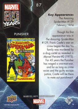 2019 Upper Deck Marvel 80th Anniversary - Color Spike #87 Punisher Back