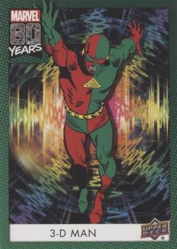 2019 Upper Deck Marvel 80th Anniversary - Color Spike #107 3-D Man Front