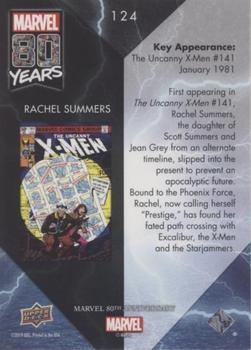 2019 Upper Deck Marvel 80th Anniversary - Color Spike #124 Rachel Summers Back