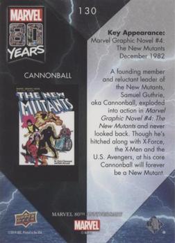 2019 Upper Deck Marvel 80th Anniversary - Color Spike #130 Cannonball Back
