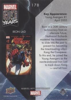 2019 Upper Deck Marvel 80th Anniversary - Color Spike #178 Iron Lad Back