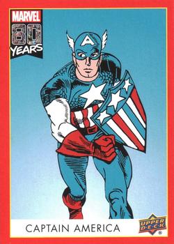 2019 Upper Deck Marvel 80th Anniversary - Retro #3 Captain America Front
