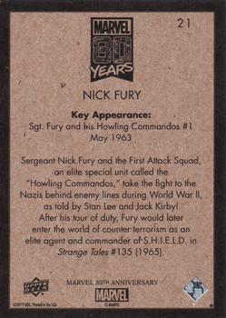 2019 Upper Deck Marvel 80th Anniversary - Retro #21 Nick Fury Back