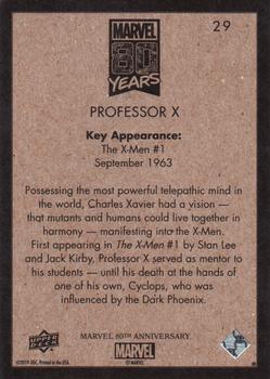2019 Upper Deck Marvel 80th Anniversary - Retro #29 Professor X Back
