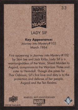 2019 Upper Deck Marvel 80th Anniversary - Retro #33 Lady Sif Back