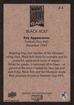 2019 Upper Deck Marvel 80th Anniversary - Retro #44 Black Bolt Back