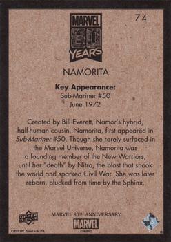 2019 Upper Deck Marvel 80th Anniversary - Retro #74 Namorita Back
