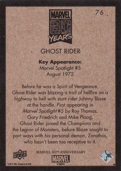 2019 Upper Deck Marvel 80th Anniversary - Retro #76 Ghost Rider Back