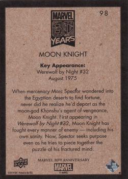 2019 Upper Deck Marvel 80th Anniversary - Retro #98 Moon Knight Back