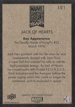2019 Upper Deck Marvel 80th Anniversary - Retro #101 Jack of Hearts Back