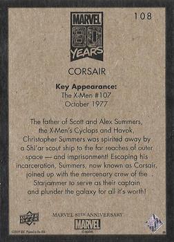 2019 Upper Deck Marvel 80th Anniversary - Retro #108 Corsair Back