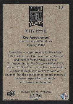 2019 Upper Deck Marvel 80th Anniversary - Retro #118 Kitty Pryde Back