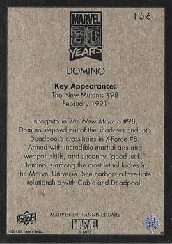 2019 Upper Deck Marvel 80th Anniversary - Retro #156 Domino Back