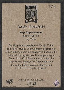 2019 Upper Deck Marvel 80th Anniversary - Retro #174 Daisy Johnson Back