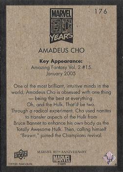 2019 Upper Deck Marvel 80th Anniversary - Retro #176 Amadeus Cho Back