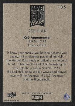 2019 Upper Deck Marvel 80th Anniversary - Retro #185 Red Hulk Back