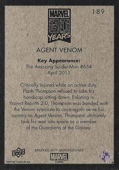 2019 Upper Deck Marvel 80th Anniversary - Retro #189 Agent Venom Back