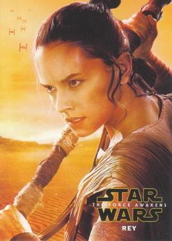 2015 Topps Star Wars: The Force Awakens - 9 Card Character Promo #NOO Rey Front