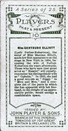 1916 Player's Players Past & Present #10 Miss Gertrude Elliott as 
