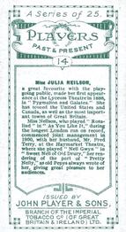 1916 Player's Players Past & Present #14 Miss Julia Neilson as 