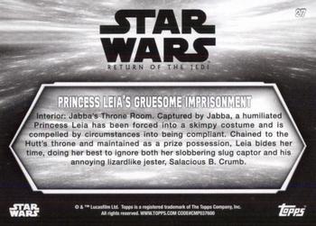 2020 Topps Star Wars Return of the Jedi Black & White - Sepia #27 Princess Leia’s Gruesome Imprisonment Back