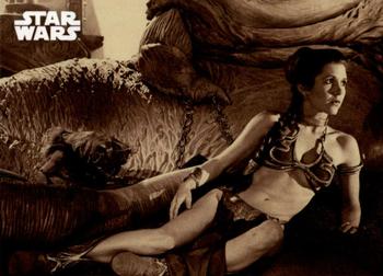 2020 Topps Star Wars Return of the Jedi Black & White - Sepia #27 Princess Leia’s Gruesome Imprisonment Front