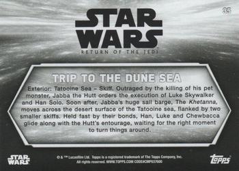 2020 Topps Star Wars Return of the Jedi Black & White - Sepia #35 Trip to the Dune Sea Back